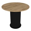 Τραπέζι Bohema Megapap χρώμα μαύρο - sepet oak Ø90x77,7εκ.