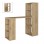 Γραφείο εργασίας πολυμορφικό Last Megapap χρώμα sapphire oak 119x44,7x123εκ.
