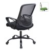 Καρέκλα γραφείου Freda Megapap με ύφασμα Mesh χρώμα μαύρο 65x65x90/100εκ.