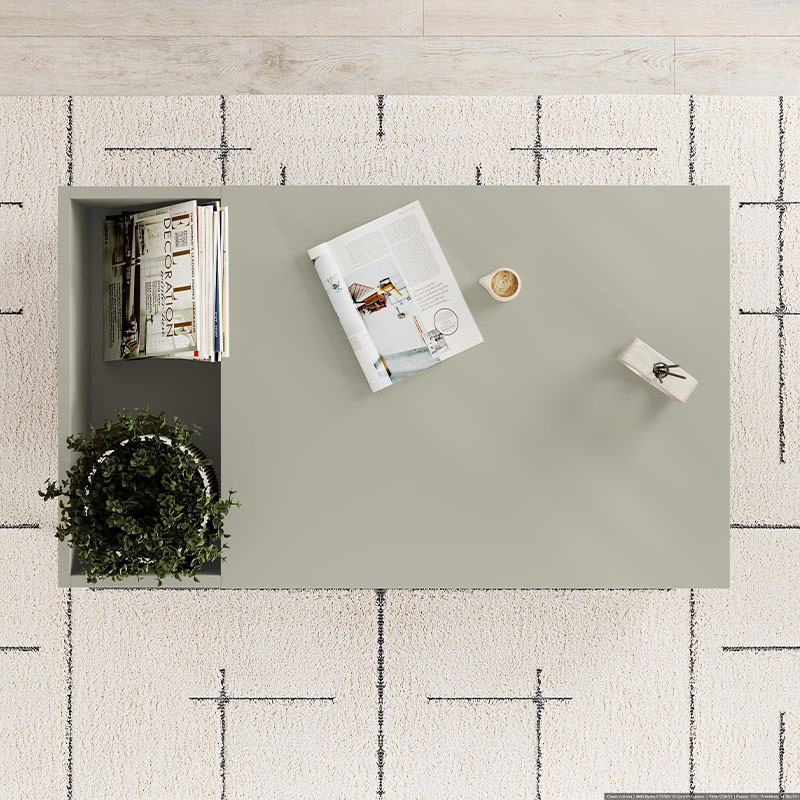 Τραπεζάκι σαλονιού Vena Megapap χρώμα ash green 100x60x42εκ.