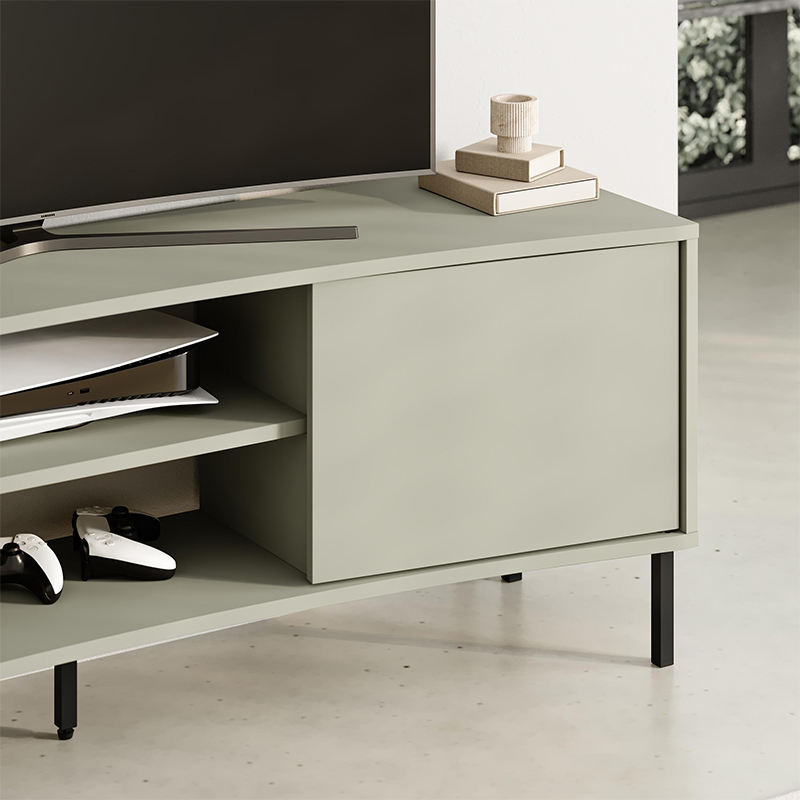 Έπιπλο τηλεόρασης Frem Megapap χρώμα ash green 150x40x55εκ.
