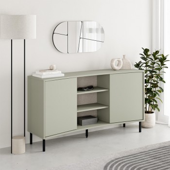 Μπουφές Frem Megapap χρώμα ash green 150x40x81εκ.