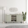 Μπουφές Frem Megapap χρώμα ash green 150x40x81εκ.