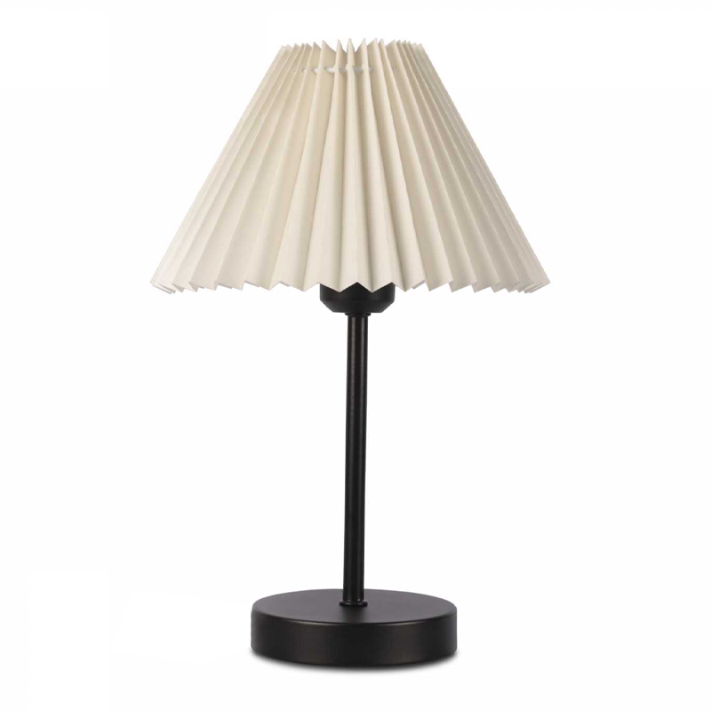 Φωτιστικό επιτραπέζιο Floi Megapap E27 μεταλλικό - ύφασμα Pvc χρώμα κρεμ Ø22x36εκ.