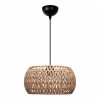 Φωτιστικό οροφής Miranda Megapap E27 από σχοινί μονόφωτο χρώμα φυσικό Ø30x70εκ.