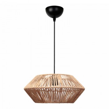 Φωτιστικό οροφής Castel Megapap E27 από σχοινί μονόφωτο χρώμα φυσικό Ø32x70εκ.