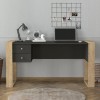 Γραφείο εργασίας Fernando Megapap χρώμα ανθρακί - sapphire oak 158,4x60x72,2εκ.