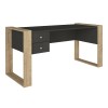 Γραφείο εργασίας Fernando Megapap χρώμα ανθρακί - sapphire oak 158,4x60x72,2εκ.