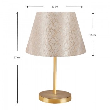 Φωτιστικό επιτραπέζιο Rosenthal Megapap ύφασμα Pvc χρώμα χρυσό 22x17x37εκ.