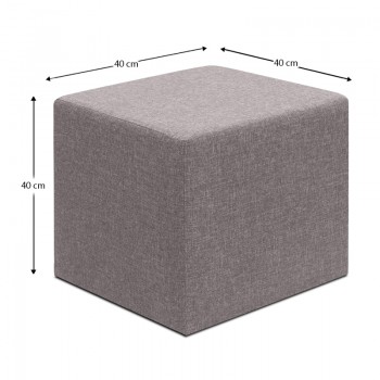 Σκαμπώ Linda Megapap υφασμάτινο χρώμα καφέ 40x40x40εκ.