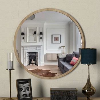 Καθρέπτης τοίχου Glob Μegapap χρώμα sapphire oak 59x2x59εκ.