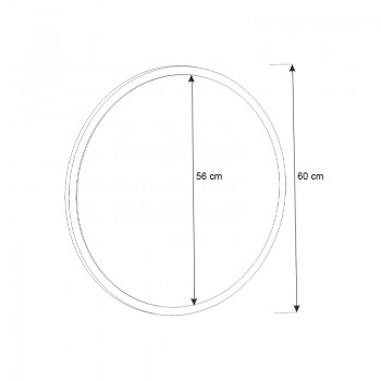 Καθρέπτης τοίχου Glob Μegapap χρώμα sapphire oak 59x2x59εκ.