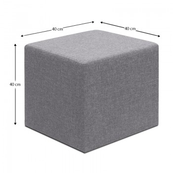 Σκαμπώ Linda Megapap υφασμάτινο χρώμα γκρι 40x40x40εκ.