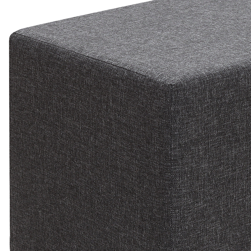 Σκαμπώ Linda Megapap υφασμάτινο χρώμα ανθρακί 40x40x40εκ.