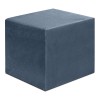 Σκαμπώ April Megapap βελούδινο χρώμα ανθρακί 40x40x40εκ.