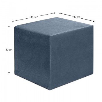 Σκαμπώ April Megapap βελούδινο χρώμα ανθρακί 40x40x40εκ.