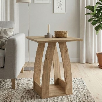 Τραπεζάκι βοηθητικό - Κομοδίνο Deros Megapap χρώμα sepet oak 45x45x56εκ.