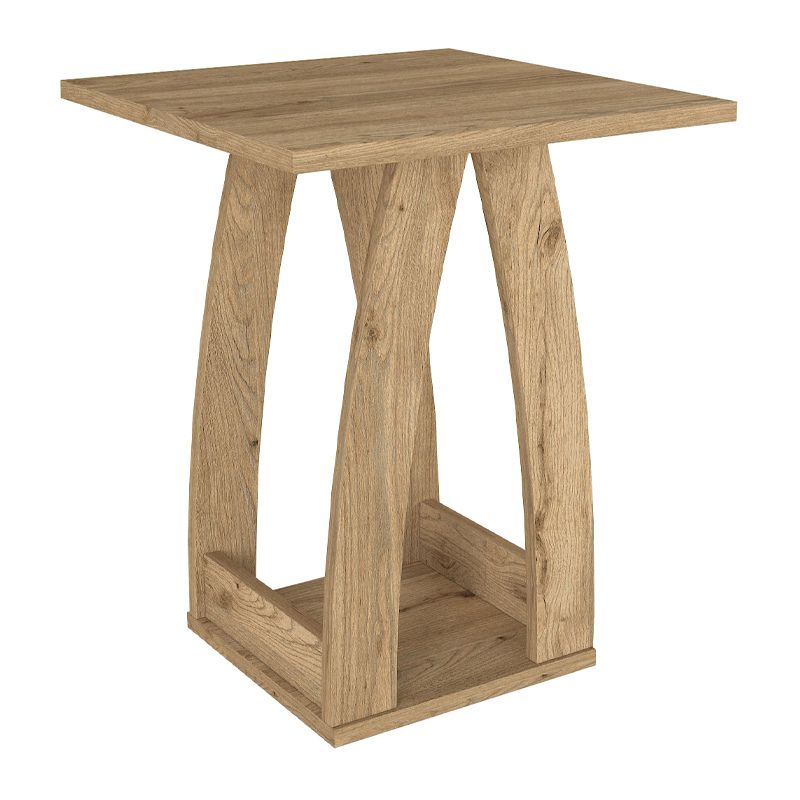 Τραπεζάκι βοηθητικό - Κομοδίνο Deros Megapap χρώμα sepet oak 45x45x56εκ.