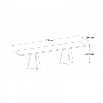 Έπιπλο τηλεόρασης Sugar Megapap χρώμα λευκό 150x29,6x36,8εκ.