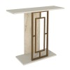 Κονσόλα Alderas Megapap χρώμα sandstone - travertine - χρυσό 90x29,6x76,8εκ.