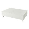 Τραπεζάκι σαλονιού Roy Megapap με σερβιτόρο χρώμα λευκό 121x69x40εκ.
