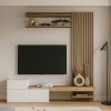 Σύνθεση τηλεόρασης Dumont Megapap χρώμα λευκό - sepet oak 180x36,8x200εκ.