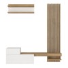 Σύνθεση τηλεόρασης Dumont Megapap χρώμα λευκό - sepet oak 180x36,8x200εκ.