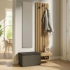 Έπιπλο εισόδου Dumont Megapap χρώμα ανθρακί - sepet oak 104,8x35x198εκ.