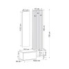 Έπιπλο εισόδου Dumont Megapap χρώμα ανθρακί - sepet oak 104,8x35x198εκ.