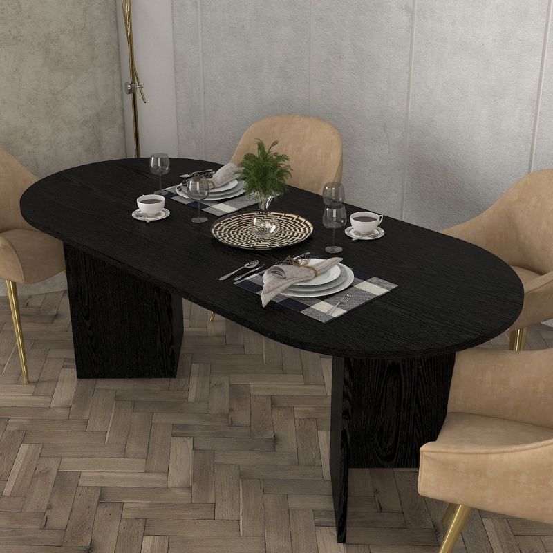 Τραπέζι Cortado Megapap χρώμα sencron black 200x90x74εκ.