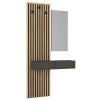 Έπιπλο εισόδου Elois Megapap χρώμα ανθρακί - sepet oak 96,6x26,8x195,5εκ.