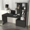 Γραφείο εργασίας Mantra Megapap χρώμα ανθρακί 150x60x152εκ.