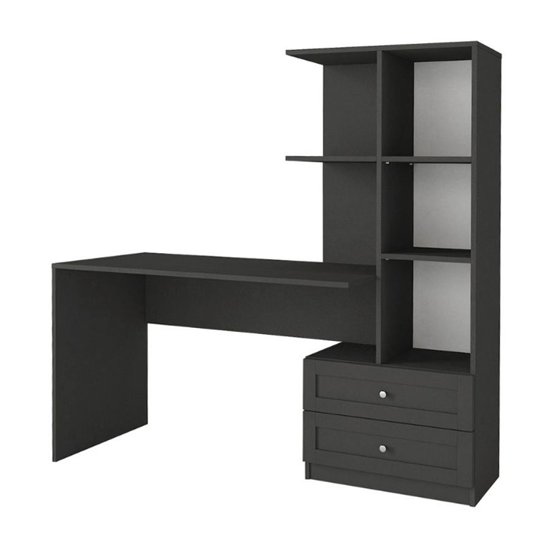 Γραφείο εργασίας Mantra Megapap χρώμα ανθρακί 150x60x152εκ.