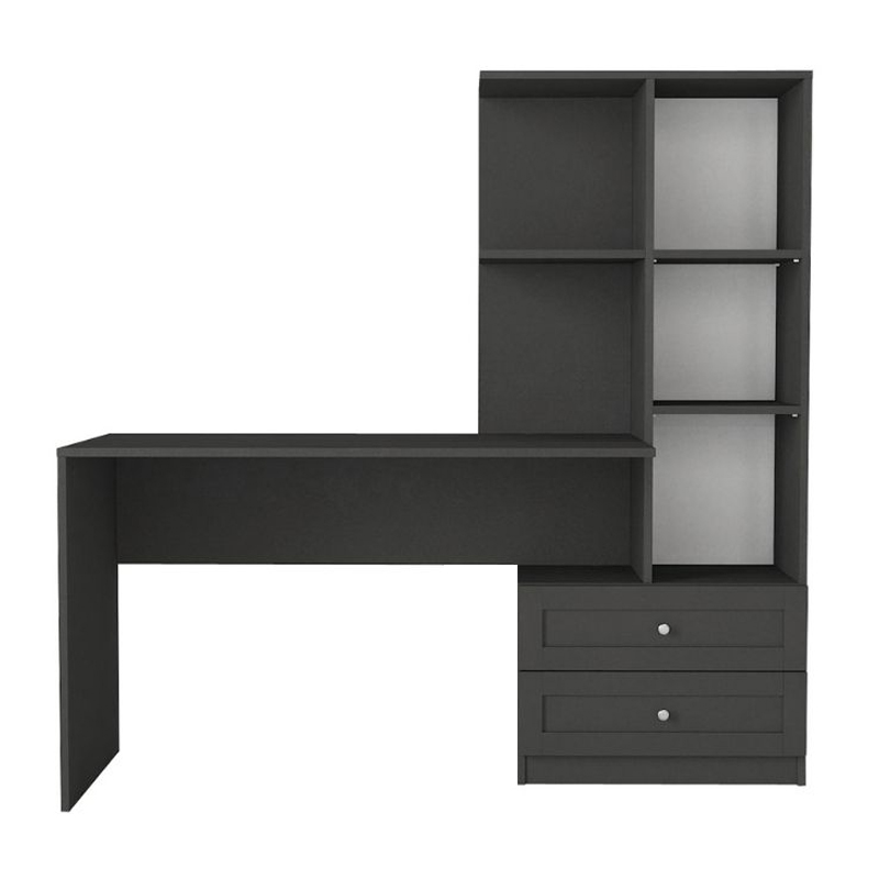 Γραφείο εργασίας Mantra Megapap χρώμα ανθρακί 150x60x152εκ.