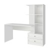 Γραφείο εργασίας Mantra Megapap χρώμα λευκό 150x60x152εκ.
