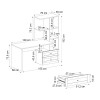 Γραφείο εργασίας Mantra Megapap χρώμα λευκό 150x60x152εκ.