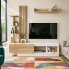 Σύνθεση τηλεόρασης Vermont Megapap χρώμα λευκό - sepet oak 180x40x193,8εκ.