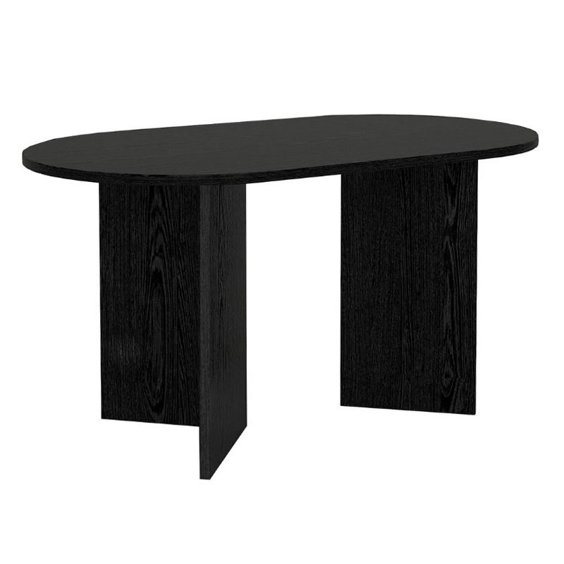 Τραπέζι Cortado Megapap χρώμα sencron black 138x80x75εκ.