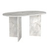 Τραπέζι Cortado Megapap χρώμα λευκό εφέ μαρμάρου 138x80x75εκ.