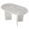 Τραπέζι Cortado Megapap χρώμα λευκό εφέ μαρμάρου 138x80x75εκ.