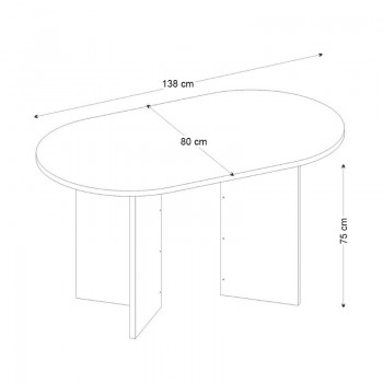 Τραπέζι Cortado Megapap χρώμα λευκό εφέ μαρμάρου 138x80x75εκ.