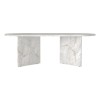Τραπεζάκι σαλονιού Cortado Megapap χρώμα λευκό εφέ μαρμάρου 120x60x39,6εκ.