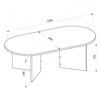 Τραπεζάκι σαλονιού Cortado Megapap χρώμα sapphire oak 120x60x39,6εκ.