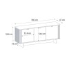 Μπουφές Bohema Megapap χρώμα μαύρο - sepet oak 180x47x76,6εκ.