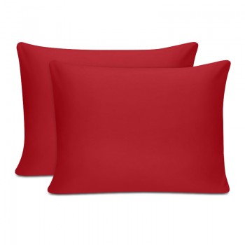 Μαξιλαροθήκες ύπνου Tonne Cotton Box Σετ 2 τμχ χρώμα κόκκινο 50x70εκ.