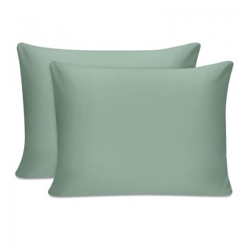Μαξιλαροθήκες ύπνου Tonne Cotton Box Σετ 2 τμχ χρώμα πράσινο 50x80εκ.