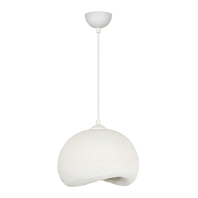 Φωτιστικό οροφής Yontu Megapap E27 fiberglass μονόφωτο χρώμα λευκό 34x29x120εκ.