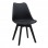 Καρέκλα τραπεζαρίας Viva Megapap PP - PU μαύρο - ξύλινο μαύρο πόδι 48,5x54x80εκ.