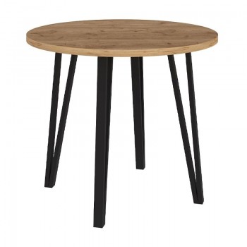 Σετ τραπεζαρία 5τμχ Xana - Jacob Megapap χρώμα sepet oak - κυπαρισσί Ø90x77,5εκ.