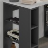 Γραφείο εργασίας Colmar Megapap χρώμα ανθρακί - λευκό 106x50x75εκ.